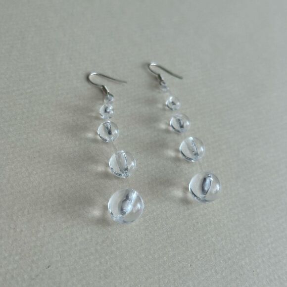 Crystal Drop Earrings S1268 - Picture 3 of 3